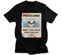 Fashion Missing Vintage The Binding of Isaac T-Shirt for Men Short-Sleeve Video Game Tshirt Summer Cotton Tee Shirt Merch Gift T-Shirt Black L