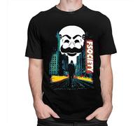 Fashion Mr Robot T Shirt Men Short Sleeve Cotton Fsociety Tshirt Streetwear T-Shirt Hacker Tee Tops Harajuku Clothing Gift Black S