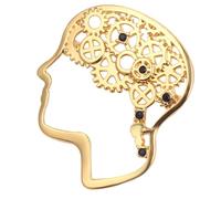 Fashion Pin Spille Cerebrum/Cervello Stile Argento Color