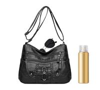 Fashion Purse Shoulder Bag, Large Ladies , Multi Pocket Design, Premium PU Material, Adjustable Shoulder Strap, Ideal For Work, Business, Travel., Nero , Siehe Beschreibung