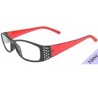 Fashion Reading Glasses - Rhinestone Black / Red +1.0 by ilovemyreadingglasses