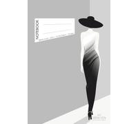 Fashion Runway B&W Lined Notebook - 6x9 in - 100 pages: Black and White Runway Silhouette Design | Compact Size, College Ruled Lined Journal | Pages ... Writing | for Girls, Teens, and Women.