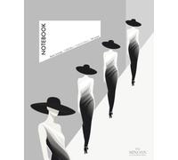 Fashion Runway B&W Unlined Notebook - 7,5x9,25 in - 100 pages: Black & White Cover Design | Unlined Sketchbook & Composition Journal for Women, Teens, ... with Aesthetic Silhouette Corner Graphic.