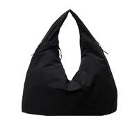 Fashion Shoulder Bag, Solid Color Tote Bag for Women, Textured Draped Shoulder Bag, Nylon College Bag for Gym, Work, Travel Use,Solid Color Tote Bag for Women, Fashion Shoulder