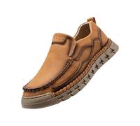 Fashion Spring and Summer Men Sports Shoes Flat Bottom Lightweight Mesh Breathable Slip On Comfortable Solid Color Simple Caratteristiche: scarpe da uomo K, marrone, 45 EU