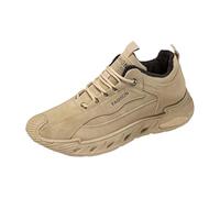 Fashion Spring and Summer Men Sports Shoes Flat Bottom Lightweight Mesh Breathable Slip On Comfortable Solid Color Simple Caratteristiche: compatibile con scarpe da moto da uomo 46, caffè, 46 EU