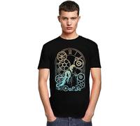 Fashion Steins Gate T Shirt Men Short Sleeved Cotton Mayuri Makise Daru Shiina Rintaro T-Shirt Science Fiction Fan Tee Top Black XXL