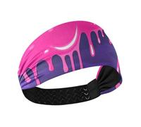 Fashion Street Graffiti Pittura Rosa Viola Traspirante Fasce sportive per le donne Fasce elastiche per la testa per le donne per basket Pallavolo Allenamenti Uso quotidiano