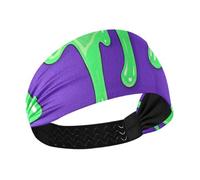 Fashion Street Graffiti Pittura Verde Viola Raffreddamento fascia per il sudore Fascia elastica per Sport Atletici Tennis lavaggio viso escursionismo