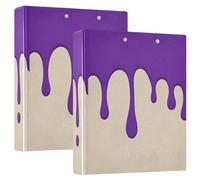 Fashion Street Graffiti Pittura Viola Beige 1 e 1/2 Pollice Raccoglitori 3 Anelli Notebook Raccoglitori con Appunti 1/2 Confezioni Forniture Per Ufficio Copertina Rigida