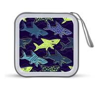 Fashion Style Shark Funny CD Case Holder Organizer 40 Capacità DVD Collection Storage Bag Portafoglio per Auto Casa Viaggio