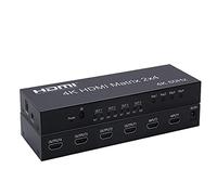 Fashion Swallows 4K HDMI Matrix 2X4 Splitter 4K 60Hz 2 in 4 Out HDMI Splitter Switcher Estrattore Audio AUX SPDIF Ridurre per PS3/4 TV DVD