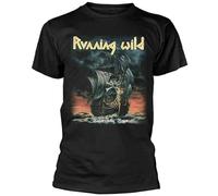 Fashion T-Shirt Running Wild 'Under Jolly Roger Album' Black S