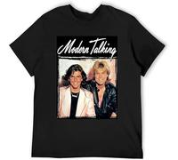 Fashion T-Shirts Modern Talking Comfortable Casual Graphic Tops Black 3XL