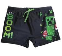 Fashion UK Minecraft Creeper - Costume da bagno, Nero , 122