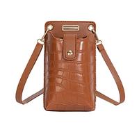Fashion Women Leather Stone Pattern Hasp Phone Shoulder Messenger Bag