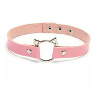 Fashion Women Whow-Out Cat Head Choker Calco di gioielli regolabili Gifts-Pink-/