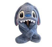 FASHION YO Berretto invernale per bambini con Elsa e ragno, per bambini dai 2 ai 10 anni, foderato in caldo pile termico con pompon, Stitch, 2-10 Anni