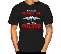 Fashion You Can't Scare Me I'm from Poland Women's Polish Patriotic T-Shirt Black S