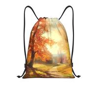 Fashion Zaino Coulisse Autumn Scene Gym Sack Personalizzato Sacca Ginnastica per Festival Nuoto Vacanze 36X42Cm