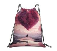 Fashion Zaino Coulisse Love Heart Love's Day Zaino Palestras Unisex Sacca Sportivo per Donna Viaggi Uomo 36X42cm