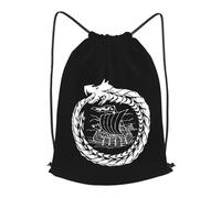 Fashion Zaino Coulisse Odin Viking Tales Viking Ships Norsemen, con Coulisse Sacca Sportiva Palestra, Stampa Zainetto, per Festival Viaggi 36X42cm