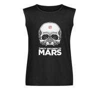 Fashiona Sleeveless 30 Seconds To Mars Adult T Shirt Cool Normal Loose T-Shirt 30 Seconds To Mars Men's Summer Tees Black M