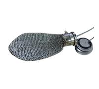 Fashionable Chainmail Coin Purse, Vintage Pouch, 1920's English Change Pouch Portable for Women, Collectible Antique Accessory, 1.18x1.18x1.97 Inches, Stainless Steel Materials