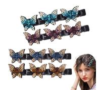 Fashionable - Clip per capelli in non slip, con design a treccia, set di 3 clip piccole per capelli, per acconciature, perfetti per feste e compleanni, con clip non slip G