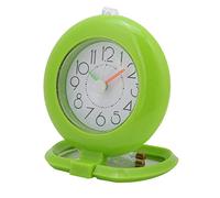 Fashionable Dual Use Hanging Table Clock Reliable Durable Time Display for Bathroom Kitchen Home Decoration White Green Plastic 12.2x9x14.3 cm (Verde)