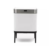 Fashionable Indoor Garbage Bin, Intelligent Sensor Classified Trash Can Kitchen Large Capacity Household Stainless Steel Light Luxury Office Living Room High Feet,Get More Storage(White)