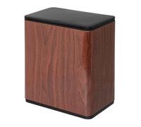 Fashionable Indoor Garbage Bin, Slim Bathroom Trash Can, Modern Metal Trash Can Wastebasket with Press Top Lid, 3.1 Gallon Narrow Trash Bin with Removable Liner Bucket,Get More Storage(Brown Red)