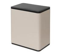 Fashionable Indoor Garbage Bin, Slim Bathroom Trash Can, Modern Metal Trash Can Wastebasket with Press Top Lid, 3.1 Gallon Narrow Trash Bin with Removable Liner Bucket,Get More Storage(Gold)