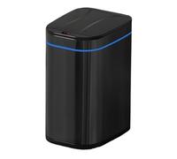 Fashionable Indoor Garbage Bin, Stainless Steel Trash Can with Soft Close Lid, Modern Automatic Touchless Garbage Can with Removable Inner Basket for Living Room, Bedroom, Bathroom,Get More Storage(B