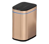 Fashionable Indoor Garbage Bin, Stainless Steel Trash Can with Soft Close Lid, Modern Automatic Touchless Garbage Can with Removable Inner Basket for Living Room, Bedroom, Bathroom,Get More Storage(C