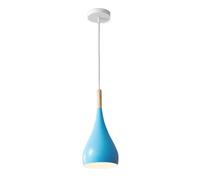 Fashionable Personalized Chandelier, Fashion with Wood Hanging Lamp, Flush Mount Ceiling Pendant Lights, Home & Office Decor Light Fixture for Restaurant, Dining Room, Bedroom, Kitchen, Bar(Blu