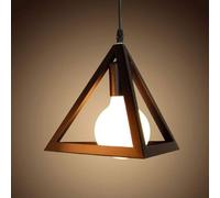 Fashionable Single Head Black Triangle Pendant Light Modern European Retro of The Living Room Restaurant Aisle Iron Lamp,Chaner