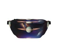 FashionableCosmic Saturn - Marsupio da corsa, leggero e confortevole, adatto per viaggi, shopping, ciclismo e fitness