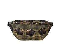 FashionableMighty Highland Yak, marsupio da corsa, leggero e confortevole, adatto per viaggi, shopping, ciclismo e fitness