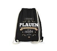 Fashionalarm Sacca da palestra - Ich komme aus Plauen - Bin viel Cooler als du | Divertente zaino con scritta come idea regalo per orgogliosi Plauener, Nero , taglia unica