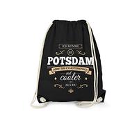 Fashionalarm Sacca da palestra - Ich komme aus Potsdam - Bin viel Cooler als du | Divertente zaino con scritta come idea regalo per orgogliosi Potsdamer, Nero , taglia unica, Unico