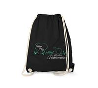 Fashionalarm Sacca da palestra Mein Herz schlaggt für Meinen Hannoveraner Fun Zaino sportivo con scritta e motivo idea regalo per Reiter-in, Nero , taglia unica, Unico