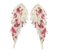 Fashionanble - Fermaglio per capelli a forma di ala angelica, per ragazze, 1 paio di forcine ricamate, per occasioni speciali