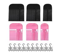 FashionCha 10 Pezzi per Estensioni Dei Capelli Gancio con Custodia per Saccheggio Da Stoccaggio Salvaling Revide Polvere Portatile per Il Salone in Viaggio Giorn, 30x60 Cm