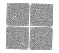 FashionCha 4 Pezzi Tappetini per Nidi di Cuscini Riutilizzabili Sottostrati per Rivestimenti Nidi in Silicone Morbido per Un Ambiente Naturale Adatt, Grigio