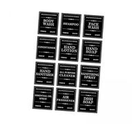 FashionCha 4x12x Etichette per Bottiglie Da Bagno Adesivi per Bagnoschiuma 80mm*70mm Etichette Adesive Rimovibili per Sapone per Le Mani Da Bagno per Shampoo E S