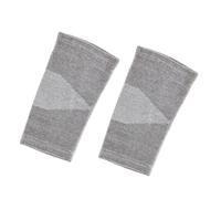 FashionCha Confezione Da 2, Ginocchiere di Supporto E Compressione in Fibra di Bambù per Corsa, Sollevamento Pesi, Gestione, Schema, Grigio, M
