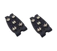 FashionCha Da Ghiaccio Universali Antiscivolo con 5 Punte Facili Da Attaccare, Materiale Durevole, Adatti per Passeggiate, Escursioni, Pesca E Altre Atti, Nero