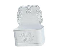 FashionCha Fioriera da Parete in Metallo Realizzata a Mano in Stile, in Ferro, Che Valorizza La Decorazione di Giardini, E Verande, Adatta Come Reg, Bianco