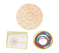 FashionCha Geoboard in Legno, Gioco, Crea Figure, Forme, Giocattolo Educativo Grafico, Orologio, Giocattolo per Insegnare Il Tempo, per Aule, Festival, Senza Modello, Taglia unica bambino